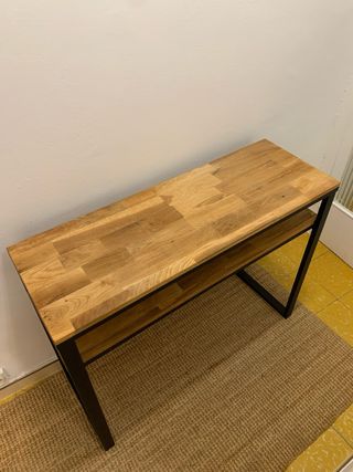 Mesa consola madera y acero