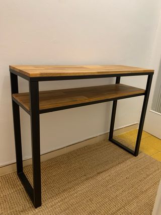 Mesa consola madera y acero