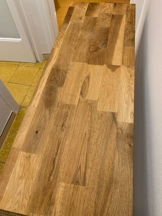 Mesa consola madera y acero