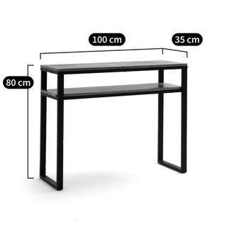 Mesa consola madera y acero