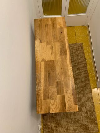 Mesa consola madera y acero