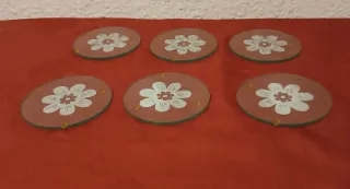 Juego de 6 posavasos de cristal