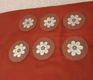 Juego de 6 posavasos de cristal