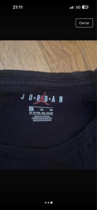 Camiseta Jordan Negra