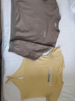 Conjunto Hollister Sudadera y Camiseta Marrón/Amar