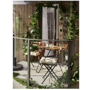 Mesa y 2 Sillas Exterior Ikea Tarno y cojines