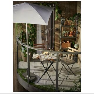 Mesa y 2 Sillas Exterior Ikea Tarno y cojines