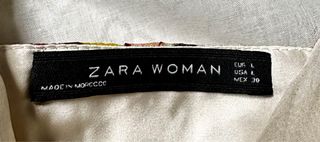 Vestido Largo Seda Zara Woman Estampado Floral