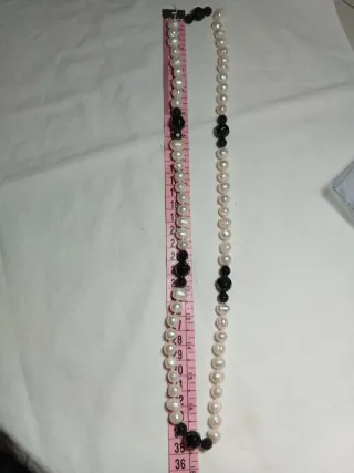 Collar Perlas Río y Onix Facetado