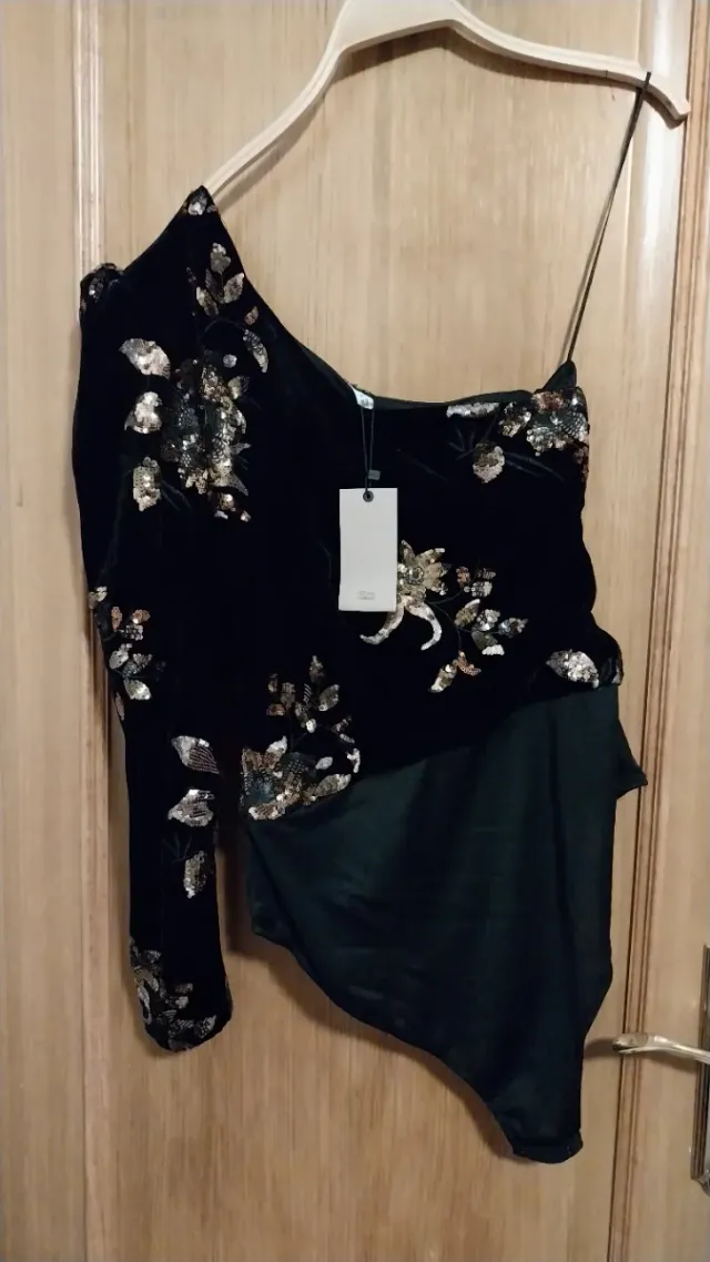 Body Terciopelo Lentejuelas Talla M