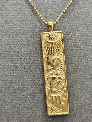 Colgante Escorpio Acero Quirúrgico Chapado Oro