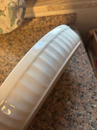 Pirofila ovale in ceramica bianca