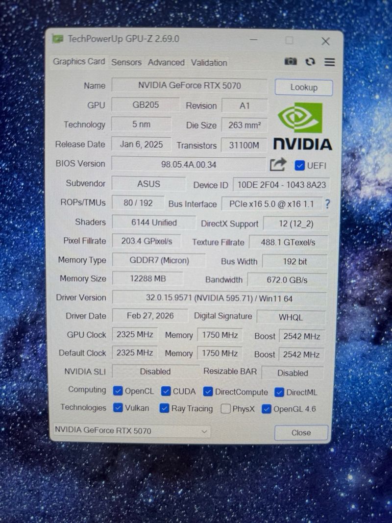 Tarjeta Gráfica Asus RTX 5070 Dual OC afbeelding 10