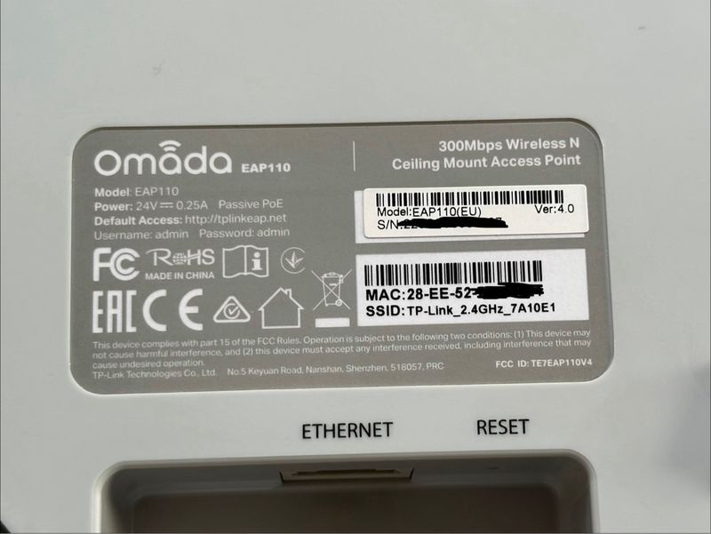 TP-Link EAP 110 v4 Wifi POE Access Point afbeelding 3