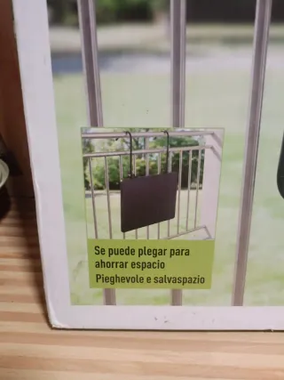 Mesa Balcón Plegable Negra