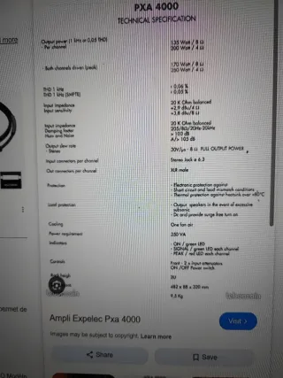 Etapa de Potencia Expelec PXA4000