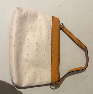 Cartera de mano Guess beige y naranja