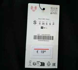 Top Zara Nero con Pietre Taglia S