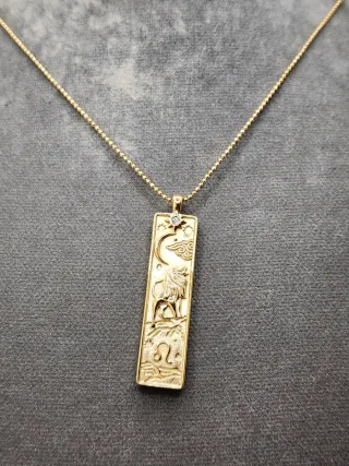 Colgante Leo Acero Quirúrgico Baño Oro