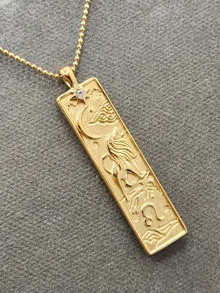 Colgante Leo Acero Quirúrgico Baño Oro