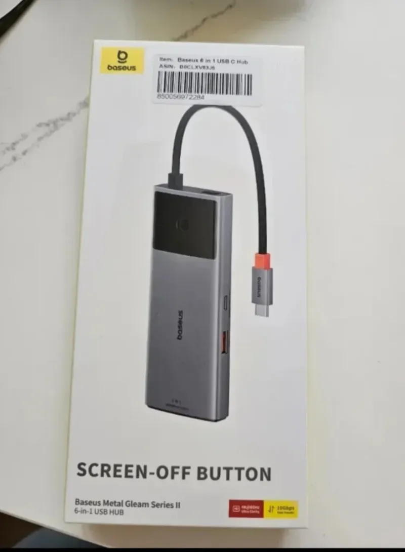 Baseus Hub USB C 6 en 1 Metal Gleam