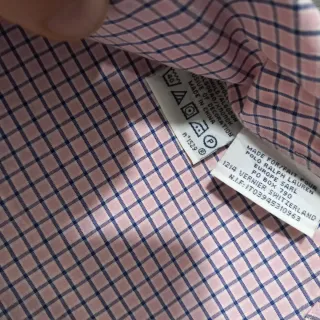 Camisa Polo Ralph Lauren cuadros rosa