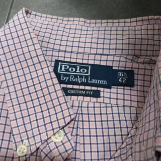 Camisa Polo Ralph Lauren cuadros rosa