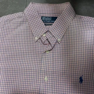 Camisa Polo Ralph Lauren cuadros rosa