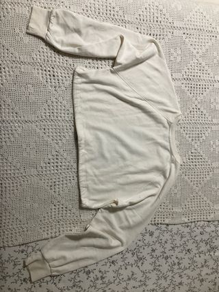 Sudadera cropped blanca