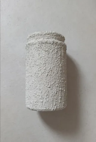 Jarrón cristal textura beige