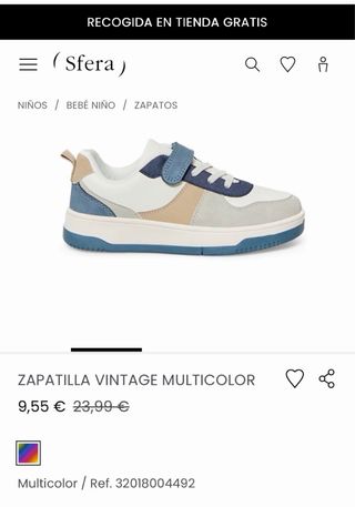 Zapatillas bebe vintage multicolor talla 23