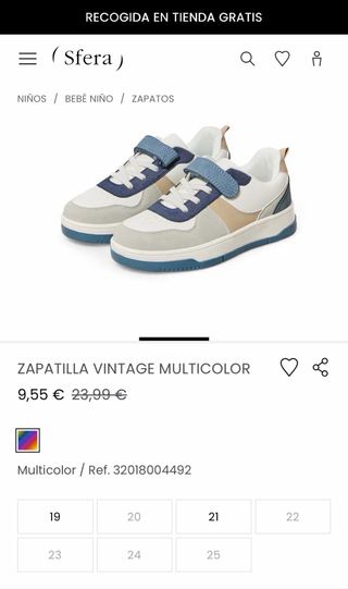 Zapatillas bebe vintage multicolor talla 23
