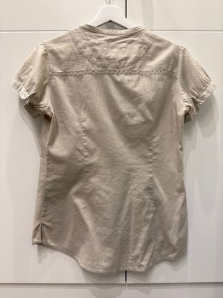 Camisa beige manga corta beige XL shirt blusa
