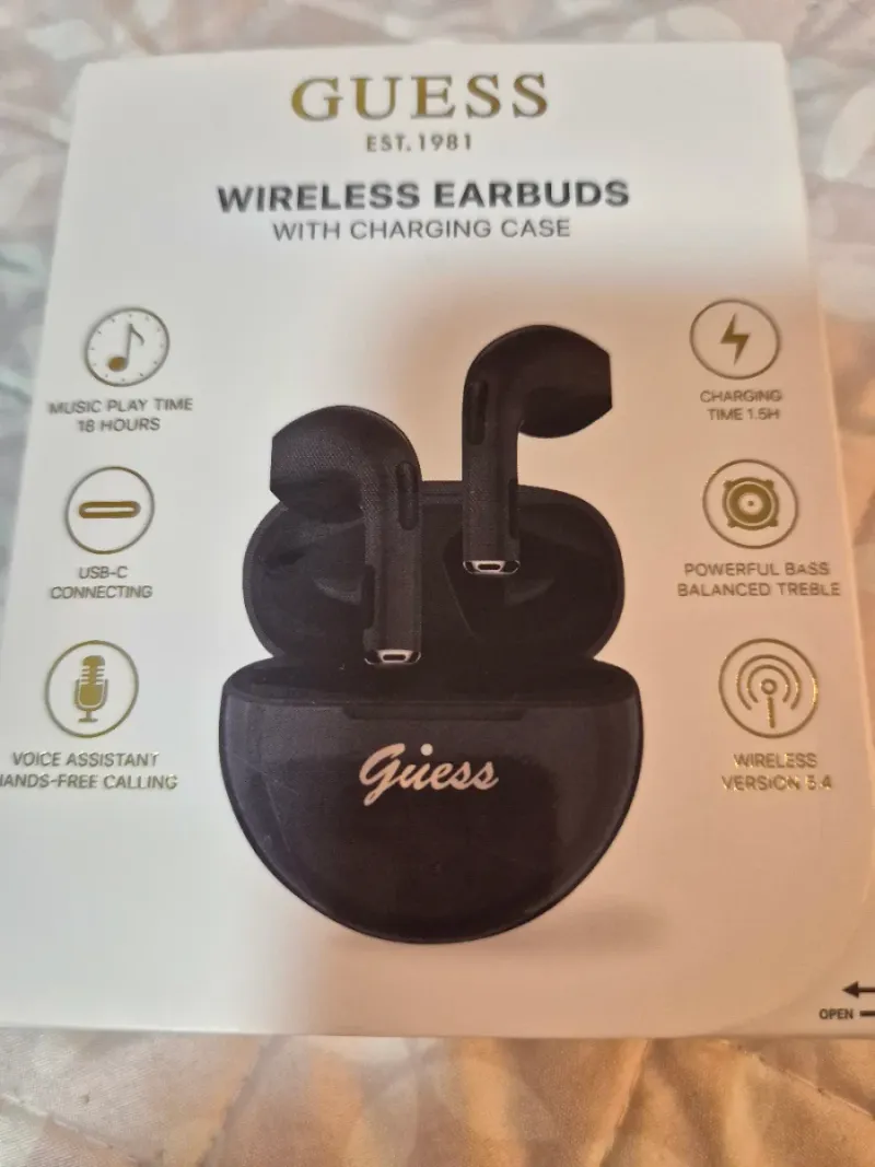 Auriculares Bluetooth Guess Negro