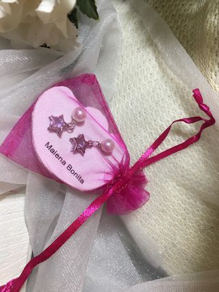 Pendientes Perla y Estrella Comunión 15 años