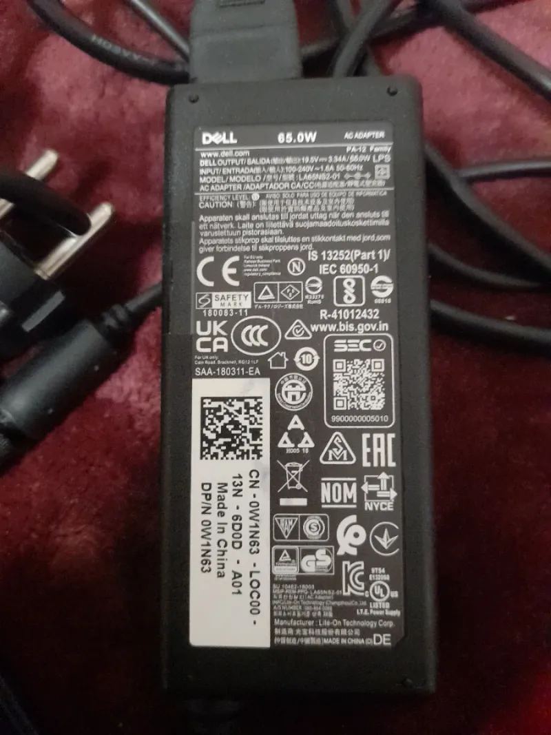 Cargador Dell 65W PA-12 Family