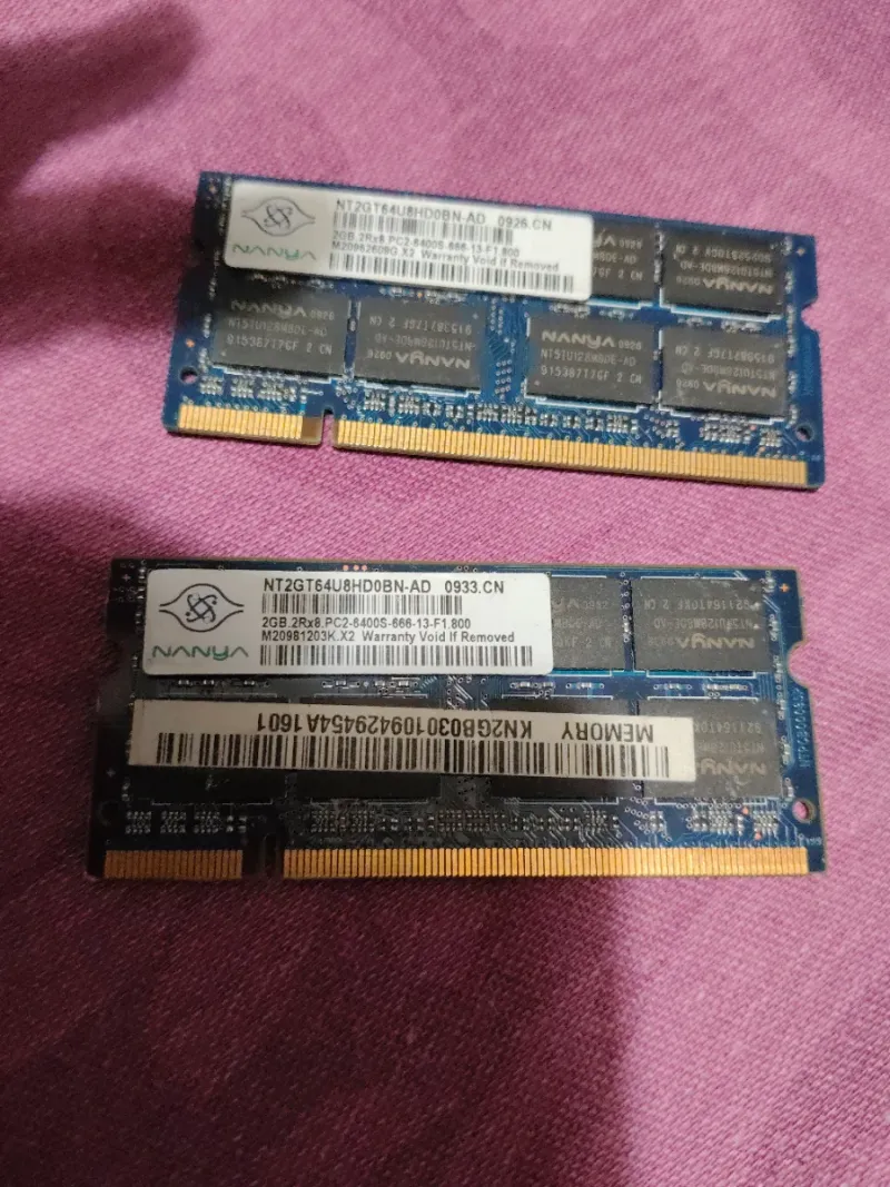 2x Módulos RAM Nanya 2GB DDR2 PC2-6400