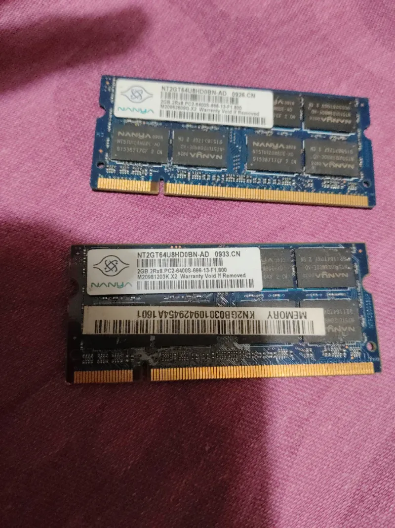 2x Módulos RAM Nanya 2GB DDR2 PC2-6400 afbeelding 2