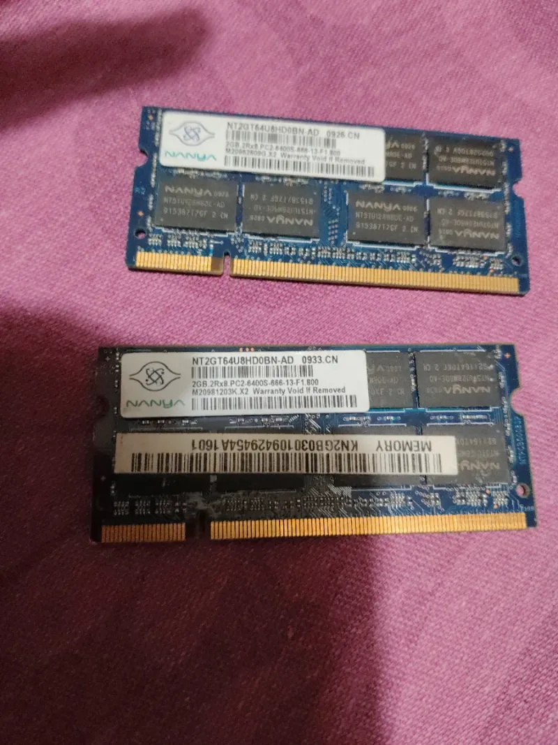 2x Módulos RAM Nanya 2GB DDR2 PC2-6400 afbeelding 3