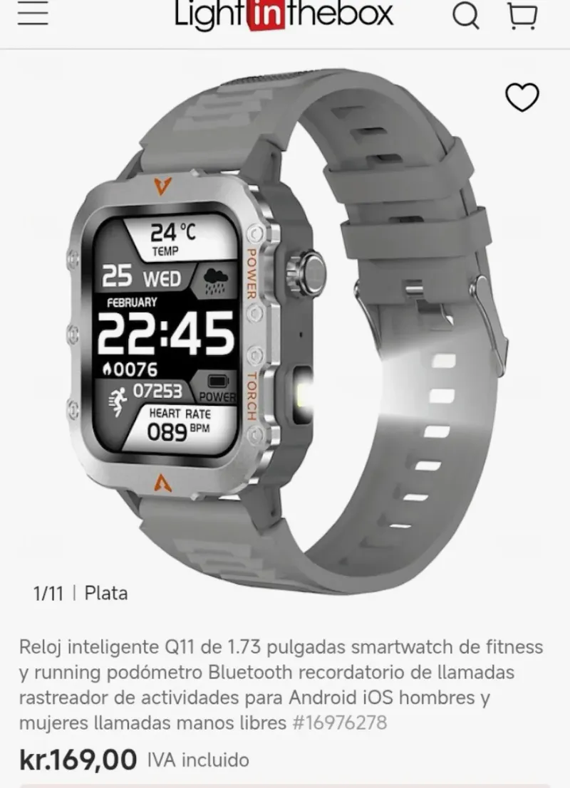 Reloj Smartwatch Laxasfit Q11 Nuevo afbeelding 7