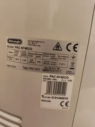 Aire Acondicionado DeLonghi Pinguino N74ECO
