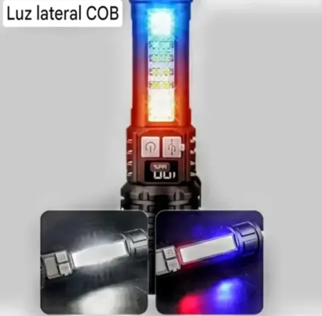 LINTERNA MULTIFUNCIÓN CON LUZ LED ULTRA POTENTE.