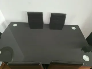 Comedor cristal negro 6 sillas