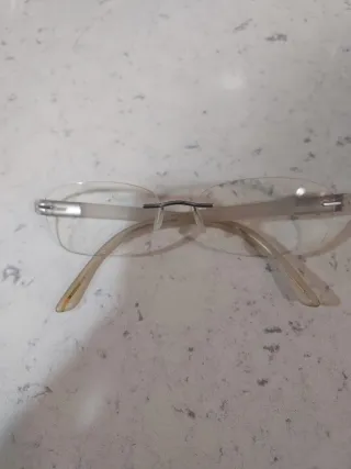 Montura gafas vista al aire beige/plata