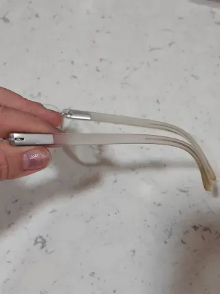 Montura gafas vista al aire beige/plata