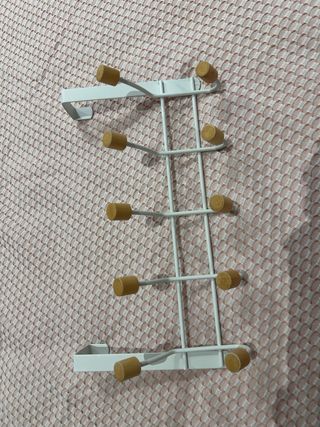 Perchero de puerta metal y madera