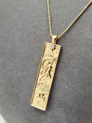 Colgante Libra Acero Quirúrgico Baño Oro