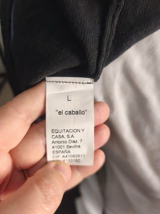 Cárdigan El Caballo punto fino azul y negro