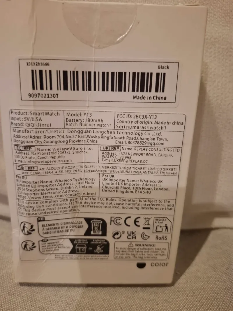 Smartwatch QiQi-Jinrui Negro afbeelding 3