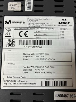 Router HGU Movistar Smart Wifi